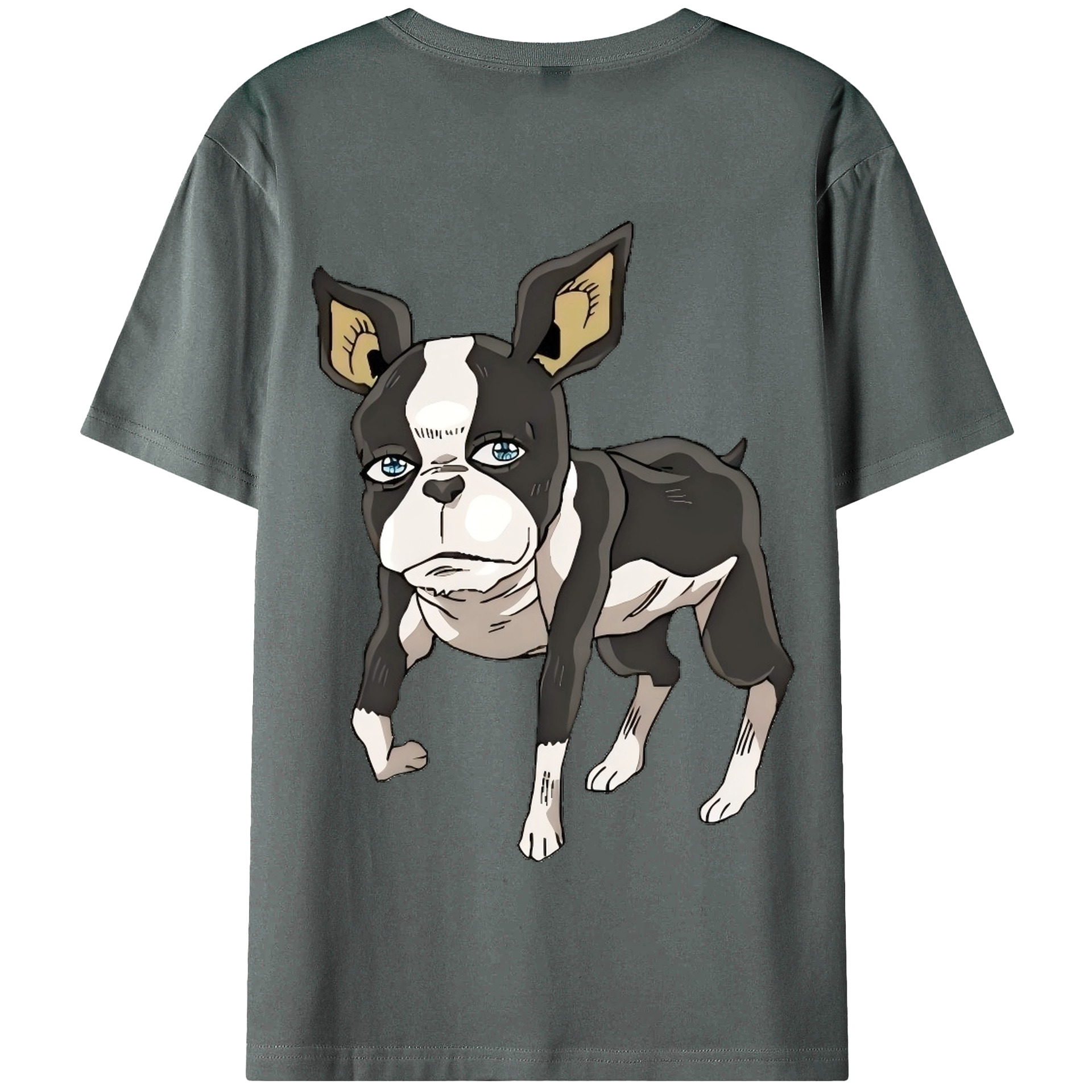 （画像用） ジョジョの奇妙な冒険 イギー JoJo's Bizarre Adventure Iggy 綿100％半袖Tシャツ（背面プリント）